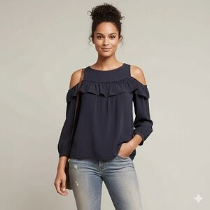 Anthropologie Open Shoulder Boho Shirt